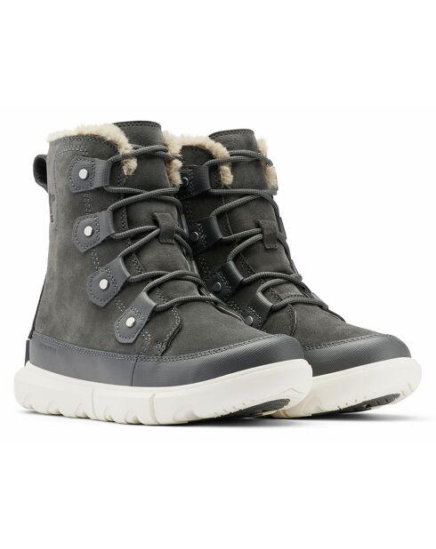 Boots en Velours de Cuir doublure polaire Explorer II grises