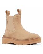 Chelsea boots en Velours de Cuir Hi-Line camel