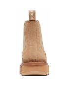 Chelsea boots en Velours de Cuir Hi-Line camel