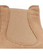 Chelsea boots en Velours de Cuir Hi-Line camel