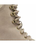 Boots en Velours de Cuir Lennox taupe