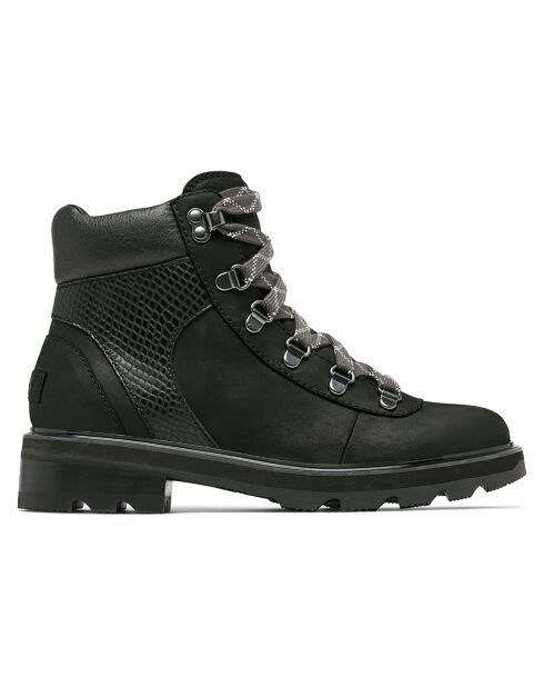 Boots en Velours de Cuir Lennox noires