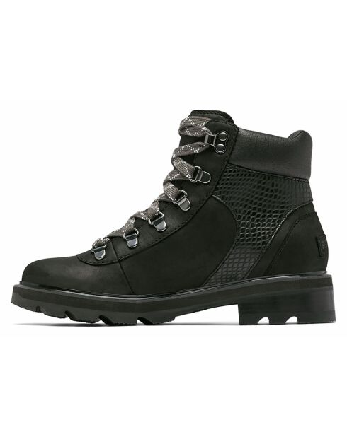 Boots en Velours de Cuir Lennox noires