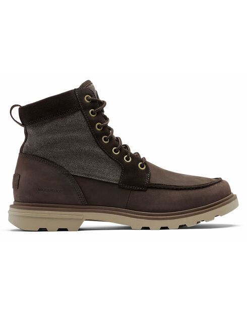 Boots en Cuir Carson marron foncé