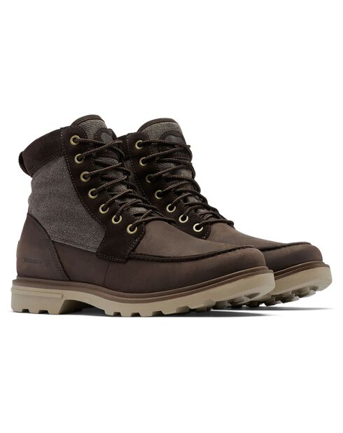 Boots en Cuir Carson marron foncé