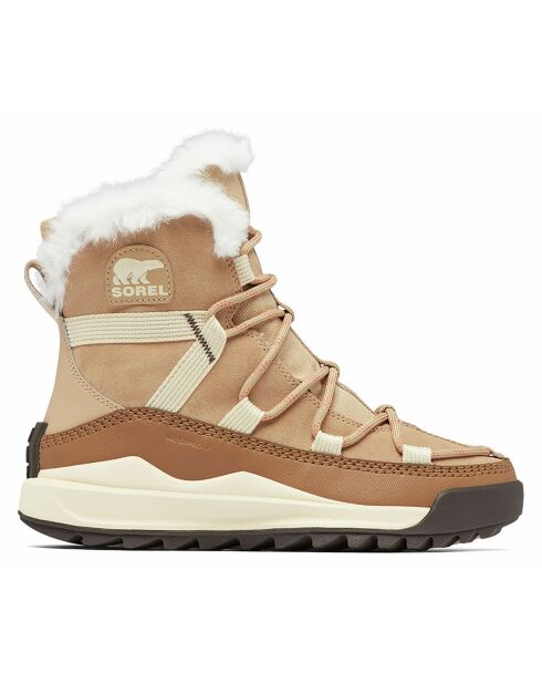 Boots en Velours de Cuir doublure polaire Ona camel