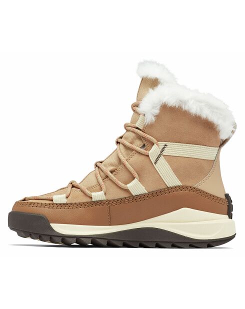 Boots en Velours de Cuir doublure polaire Ona camel