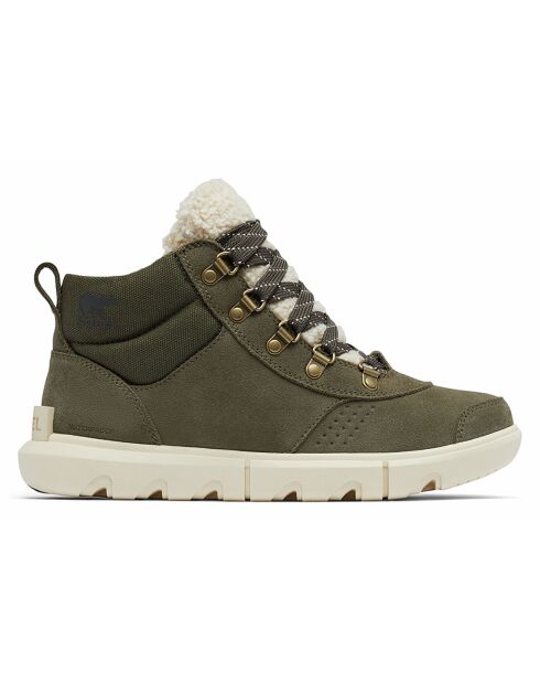 Boots en Velours de Cuir Explorer Next kaki