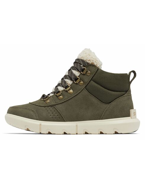 Boots en Velours de Cuir Explorer Next kaki