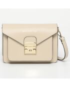 Sac bandoulière en Cuir Vic beige - 23x6.5x15.5 cm