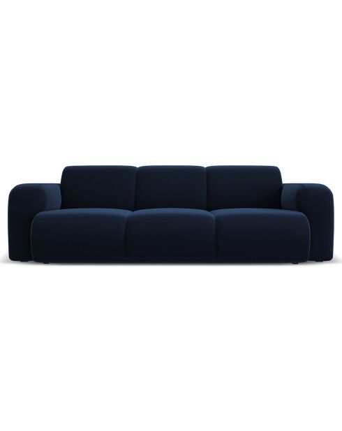 Canapé en Velours Lola 3 places bleu roi - 235x95x72 cm