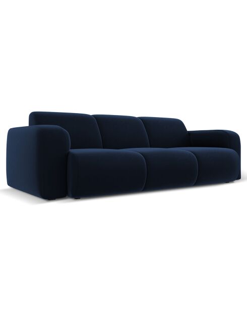 Canapé en Velours Lola 3 places bleu roi - 235x95x72 cm