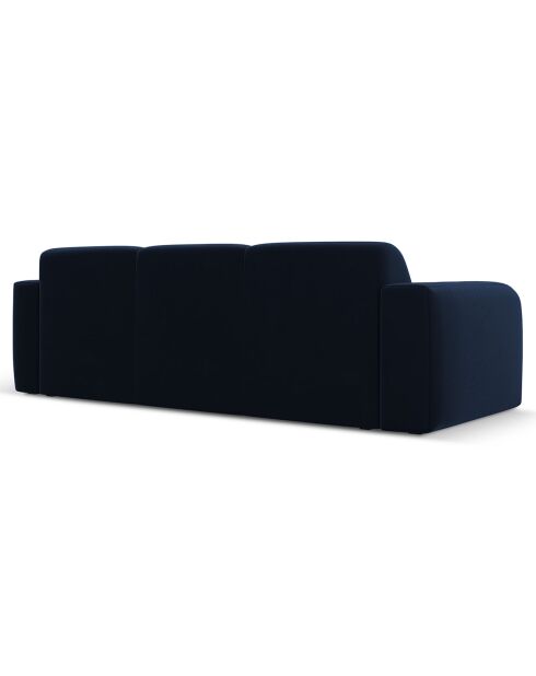 Canapé en Velours Lola 3 places bleu roi - 235x95x72 cm