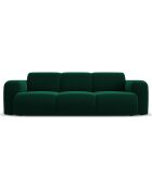 Canapé en Velours Lola 3 places vert bouteille - 235x95x72 cm