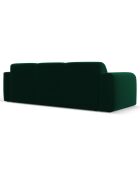 Canapé en Velours Lola 3 places vert bouteille - 235x95x72 cm