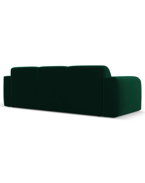 Canapé en Velours Lola 3 places vert bouteille - 235x95x72 cm