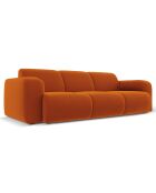 Canapé en Velours Lola 3 places terracotta - 235x95x72 cm