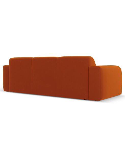 Canapé en Velours Lola 3 places terracotta - 235x95x72 cm