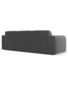 Canapé en Velours Lola 3 places ciment - 235x95x72 cm