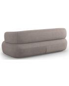 Canapé bouclé Aldrin 3 places marron clair - 178x90x73 cm