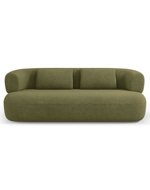 Canapé bouclé Aldrin 3 places vert - 178x90x73 cm