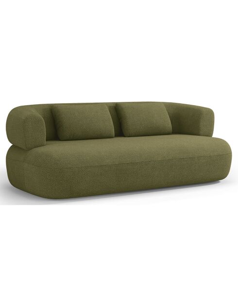 Canapé bouclé Aldrin 3 places vert - 178x90x73 cm