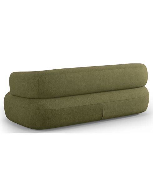 Canapé bouclé Aldrin 3 places vert - 178x90x73 cm