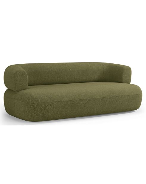 Canapé bouclé Aldrin 3 places vert - 178x90x73 cm