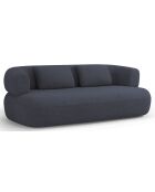 Canapé bouclé Aldrin 3 places bleu foncé - 178x90x73 cm