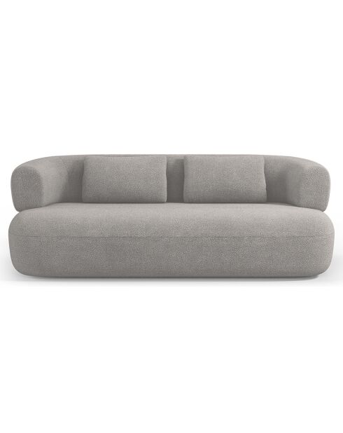 Canapé bouclé Aldrin 3 places gris clair - 178x90x73 cm