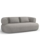 Canapé bouclé Aldrin 3 places gris clair - 178x90x73 cm