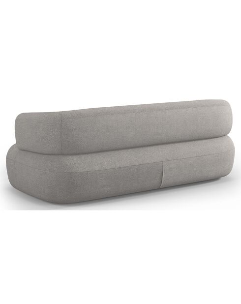 Canapé bouclé Aldrin 3 places gris clair - 178x90x73 cm