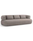 Canapé bouclé Aldrin 4 places marron clair - 226x90x73 cm