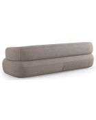 Canapé bouclé Aldrin 4 places marron clair - 226x90x73 cm
