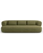 Canapé bouclé Aldrin 4 places vert - 226x90x73 cm