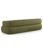 Canapé bouclé Aldrin 4 places vert - 226x90x73 cm