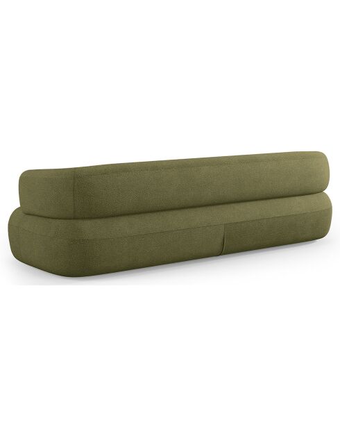 Canapé bouclé Aldrin 4 places vert - 226x90x73 cm