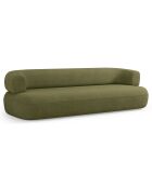 Canapé bouclé Aldrin 4 places vert - 226x90x73 cm