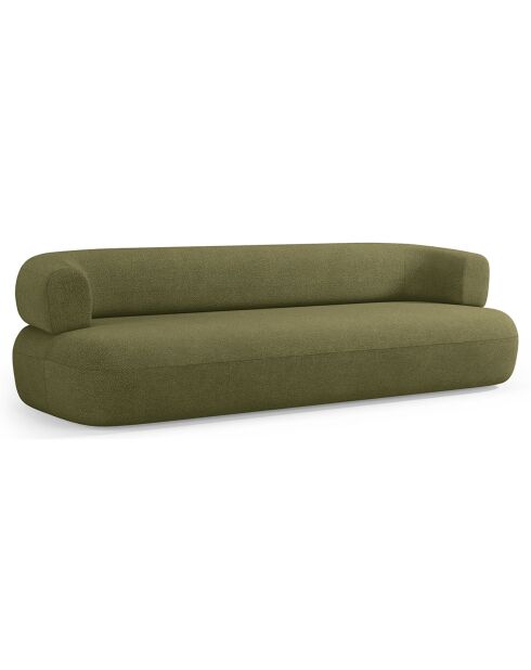 Canapé bouclé Aldrin 4 places vert - 226x90x73 cm