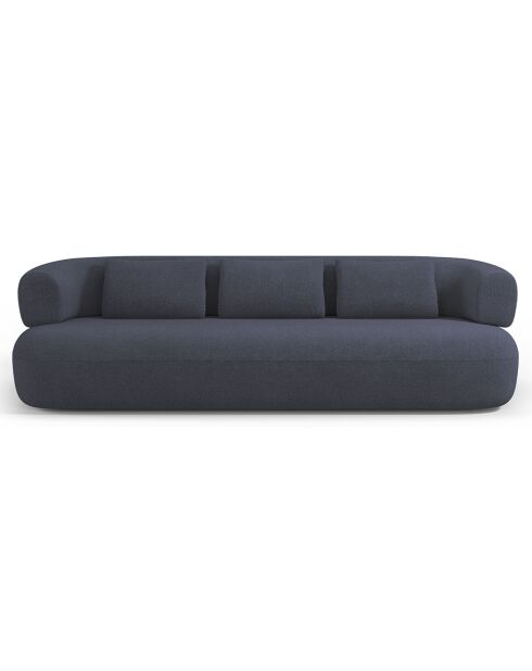 Canapé bouclé Aldrin 4 places bleu foncé - 226x90x73 cm