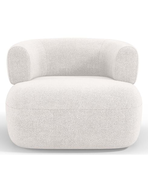 Fauteuil bouclé Aldrin ivoire - 90x88x73 cm