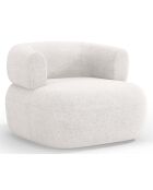 Fauteuil bouclé Aldrin ivoire - 90x88x73 cm