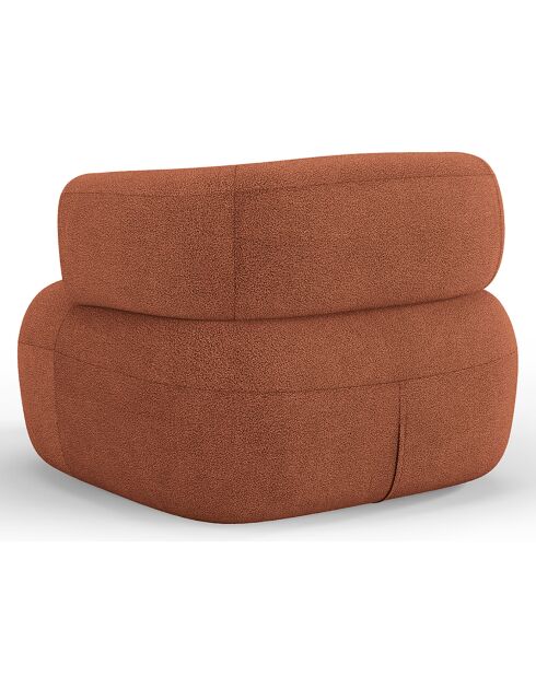 Fauteuil bouclé Aldrin brique - 90x88x73 cm