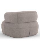 Fauteuil bouclé Aldrin marron clair - 90x88x73 cm
