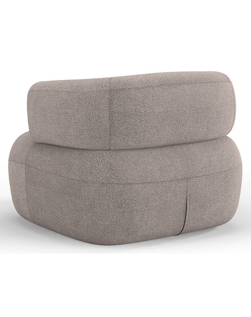 Fauteuil bouclé Aldrin marron clair - 90x88x73 cm