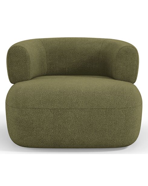 Fauteuil bouclé Aldrin vert - 90x88x73 cm