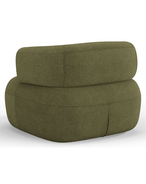 Fauteuil bouclé Aldrin vert - 90x88x73 cm