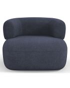 Fauteuil bouclé Aldrin bleu foncé - 90x88x73 cm