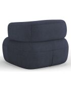 Fauteuil bouclé Aldrin bleu foncé - 90x88x73 cm