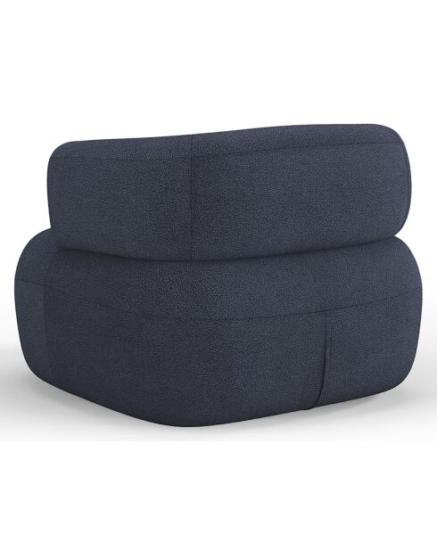 Fauteuil bouclé Aldrin bleu foncé - 90x88x73 cm